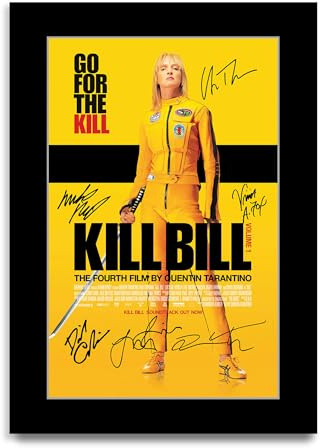 HWC Trading Kill Bill : Vol. 1 Geschenke Geduckter Poster Signiertes Autogramm Foto für Fans von Film Memorabilien (ID-003345) - A4 Nur Druck