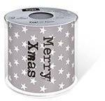 1 Toilettenpapier bedruckt 200 Blatt Weihnachten Sterne weiß auf braun Badartikel