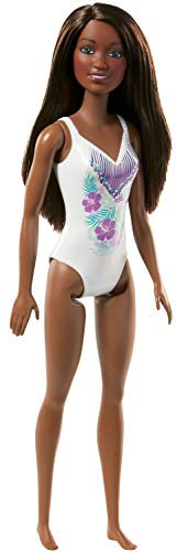 Barbie - Muñeca Fashionista Playera con Bañador Morena, Multicolor (Mattel Fjd99)