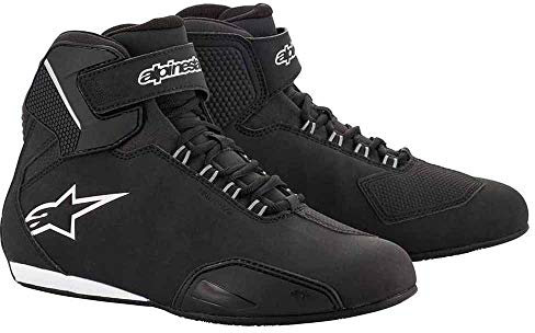 Alpinestars Stella Sektor WP Shoes Damen Motorradstiefel, Schwarz/Silber, Größe 42, Schwarz, 39.5 EU