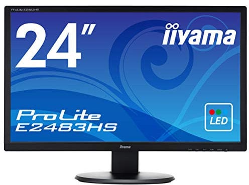 Iiyama Prolite E2483HS-B1 61cm (24 Zoll) LED-Monitor Full-HD (VGA, DVI, HDMI) schwarz (Generalüberholt)