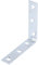 10x Steel Corner Brackets 75mm (3) Zinc Flat Wood Right Angle L Shape Cabinet Cupboard Repair Plates