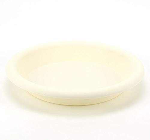 Untersetzer Blumentopf Pflanzkübel rund cream 30 cm mit Rand