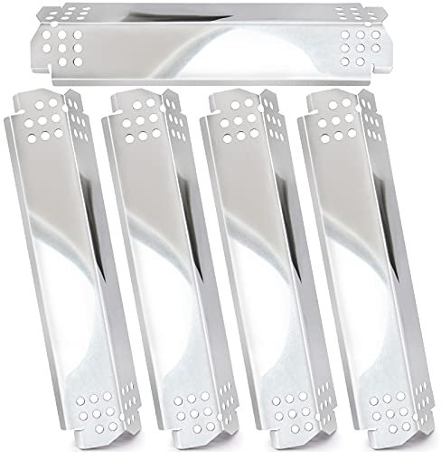 Adviace Grill Ersatzteile für Nexgrill 5 Brenner 720-0888, 720-0888N, Home Depot Nexgrill 720-0830H, Edelstahl Grill Heizplatten Schild Zelt, Brennerabdeckung, Flame Tamer, Flavor Bar, 5 Stück