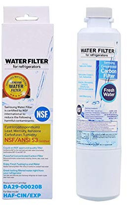 Filtre à eau de réfrigérateur pour Samsung HAF-CIN/EXP, DA29-00020B, DA29-00020A, NSF 53&42 certifié pour réduire 99% du plomb et plus encore, standard, lot de 1