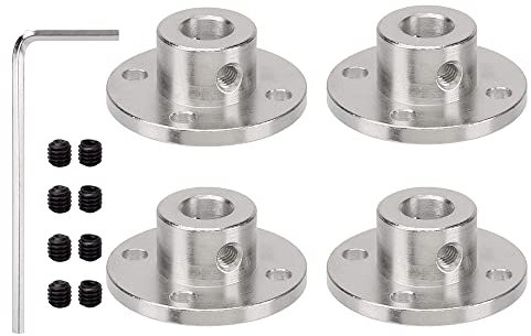 CENPEK 4Pcs 8mm Flange Coupling Connector Rigid Guide Model Coupler Accessory Shaft Axis Fittings for DIY RC Model Motors