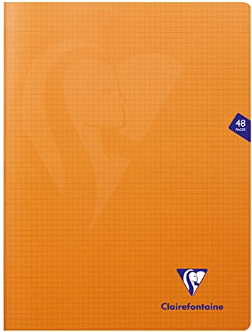 Clairefontaine 383312C - Packung mit 10 Heften Mimesys DIN A4+, 24x32cm, 24 Blatt kariert, 90g, Einband PP, Orange, 1 Pack