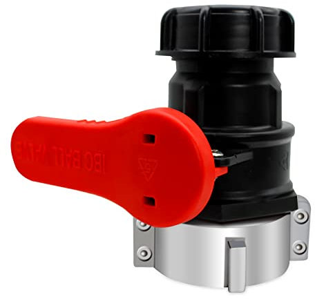 IBC Tote Valve, 7,5 cm Grobgewinde IBC Tote Adapter, S75x6 (75mm) NPT DN50 Heavy Duty Tote Tank Drain Ball Valve Connector Ersatz für IBC Tote Water Liquid Container