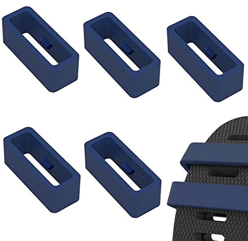 WEIESCIE 12PCS Boucles de rechange en caoutchouc pour bracelet de montre, support de bracelet de montre en silicone, boucle de retenue de bracelet de montre intelligente, anneaux de fixation de montre