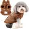 Zunea Hunde Wintermantel für Kleine Hunde Scheren Fleece Hundejacke Mantel Warme Welpen Bekleidung Weiches Haustierweste mit D-Ring Winddicht Kaltes Wetter Kleidung für Chihuahua Yorkie Braun L