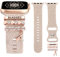 TOYOUTHS Dekorative Ring Armband kompatibel mit Apple Watch Armband Charme 41/40/38/42mm, Damen Glitzer Boho Gravierte Silikon Ersatzarmbänder für iWatch 11 10 9 8 7 6 5 4 SE 3 2 1, Polarstern/A