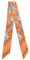 JERLA Unisex-Erwachsene Glas Taschenschal Haarband Seidenschal, Pferd Orange, 33.5×1.97