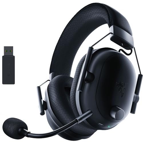 Razer BlackShark V2 Pro Wireless Gaming Headset 2023 Edition: Detachable Mic - Pro-Tuned FPS Profiles - 50mm Drivers - Noise-Isolating Earcups w/Ultra-Soft Memory Foam - 70 Hr Battery Life - Black