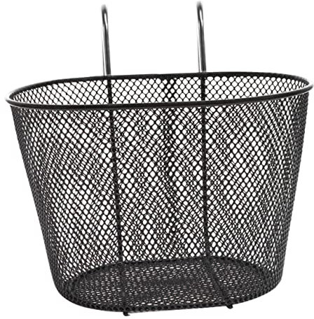Veemoon Hook-on Bike Basket for Boys and Girls Adults Iron Construction Smooth Finish Easy to Attach to Handlebars