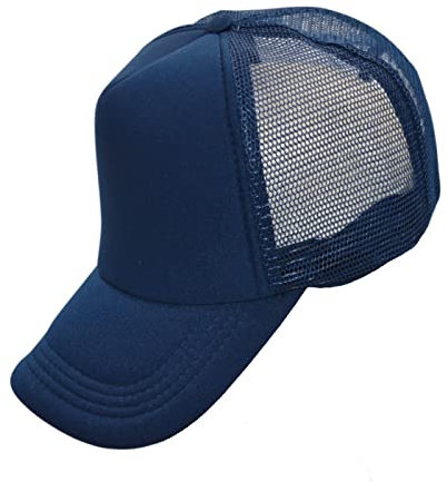 Alsino Trucker Mesh Cap Retro Basecap Käppi Cappy Mütze Unifarben - verstellbare Größe - Pull On Verschluss, Farbe wählen:dunkelblau