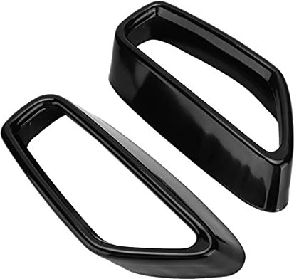 G30 Auspuffblende Schwarz, Auspuffspitzen G30, 2-Teilige Auspuffendrohr-Spitzenabdeckung Schwarz Glänzend Ersatz für 5er G30 G38 2018–2021