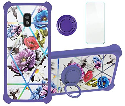 Aroepurt Hülle Für CAT S42 H+ hülle Kompatibel mit CAT S42 H+ Hülle Case Handyhülle Schutzhülle Cover [Mit 9H Härte HD Schutzfolie] PC + Silikon Ständer IMDZ-HUA2