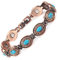 YINOX Magnetisches Therapie-Arthritis-Kupferarmband für Frauen, lindert effektiv Arthritis und Handgelenkschmerzen, eingelegt mit türkischem Türkis, kombiniert Mode und Gesundheit (3500 Gauss) (N)