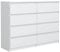 meble masztalerz Kommode Weiss Matt mit 8 Schubladen - 138,5 x 101,5 x 39 cm - Sideboard Wohnzimmer, Schlafzimmer - Schubladenschrank - Komodenschrank