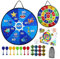 Kinder Dartscheibe Spielzeug, Dartscheibe für Kinder 26 Zoll/66cm, 12 Klebrigen Bällen, 8 Schaumpfeile, 1 Tasche und 1 Haken, für Outdoor-Partyspiele, Geschenke (Blue)