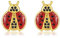 URONE Marienkäfer Ohrringe 925 Silber Marienkäfer Ohrstecker Marienkäfer Schmuck Geschenke für Damen