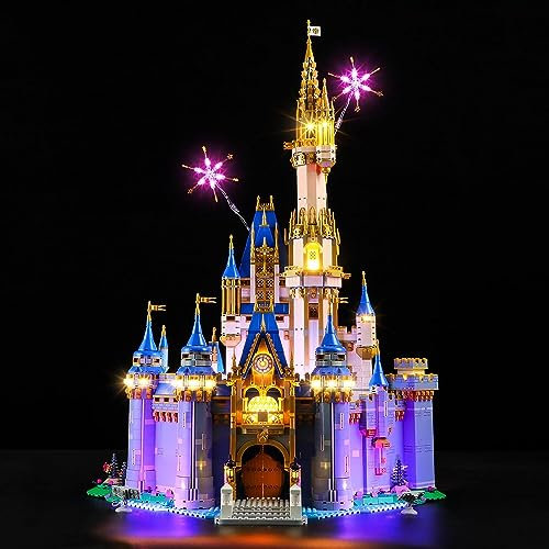 GEAMENT LED Licht-Set Kompatibel mit Lego 2023 Disney Schloss Castle 43222 (Modell-Set Nicht enthalten)