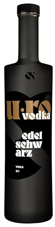 Edelschwarz Alpine Bio Vodka 'u.ro' | 700ml | 40% Vol. | Best of Vodka International Falstaff 2024, 96/100 Punti | Quality made in Alto Adige