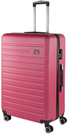 SKPAT - Valigia 23Kg da stiva capiente Valigia rigida XL con ruote silenziose Trolley Grande Rigido leggero ideale per viaggi lunghi con Lucchetto a combinazione, Fucsia