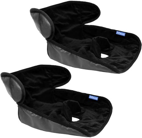 INFANZIA Piddle Pad, Baby Car Seat Protector for Potty Training, Dry Seat for Toddlers, Waterproof Carseat Liner Cover, Fits All Carseat & Buggy (Black-2pcs)