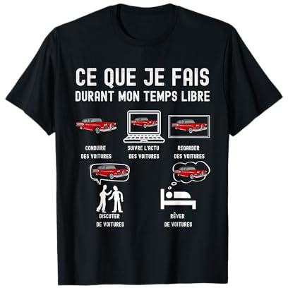 J'peux Pas J'Ai Voiture Homme Passion Voiture Humour Cadeau T-Shirt
