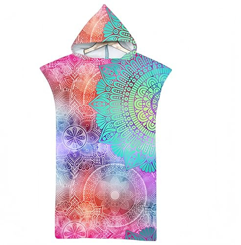 Proumhang Serviette d'aide au vestiaire - Poncho de bain en microfibre - Pour homme et femme - 85 cm x 110 cm