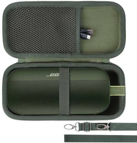 Lebakort Duro Caja Estuche Funda para Bose SoundLink Flex(2ª Gen) Altavoz Bluetooth Portátil (Verde Militar)
