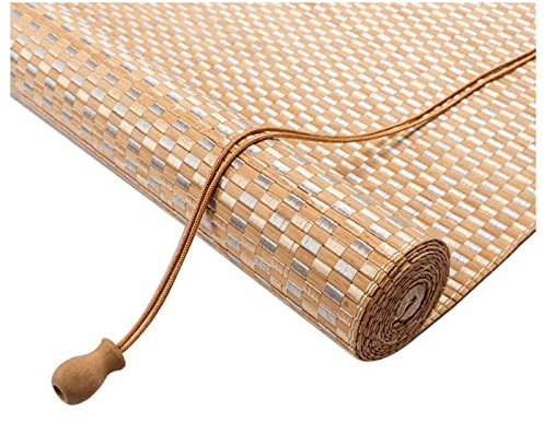 DGAMHF Natur Bambus Rolle Rollo,Undurchsichtiges Bambus-Rollo, Sonnenschutz-Bambus-Rollo, Rollo, 50–140 cm Breite Bambus-Rollos, for Fenster/Türen/Balkon, Mit Seitlichem Zug(1.4x3m)