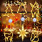 6er Set LED Saugnapf Weihnachten Lichter, Fenster Hängende Lichterkette Batteriebetriebene Mit Saugnäpfe, Weihnachtsbeleuchtung für Deko, Balkon, Party