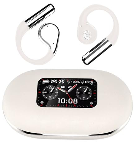 Fourmor open-ear wireless Bluetooth headset, touch color screen, Bluetooth 5.4, long battery life, IPX5 waterproof, ENC noise reduction, DT3.0 directional sound transmission