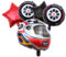 CAXUSD 1satz Geburtstagsparty Ballonset Helmform Folienballons Dekoration Teiliges Set Für Kindergeburtstagsfeiern Racing- Partyzubehör Langlebige Aluminiumfolie Kreative Deko Für
