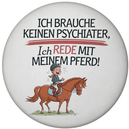 Ich Brauche keinen Psychiater, nur Mein Pferd! Magnet mit Flaschenöffner Lustiger Magnet mit Flaschenöffner für Pferdeliebhaber