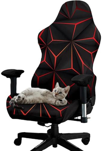 ARZARF Gaming Stuhlhussen Dehnbarer Game Chair Bezug Mit Armabdeckung Gamingstuhl-Bezüge,Abnehmbar,Waschbar,Kratzfest(K)