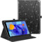 Fintie Tablet Universal Hülle für 11 Zoll DOOGEE U11/U11 Pro/Blackview Tab90 11/TABWEE W90 11/Whitedeer/HotLight/DOOGEE U10 10 Zoll, Multi-Winkel Hülle Universal für 9-11 Tablet, Glitzer Schwarz
