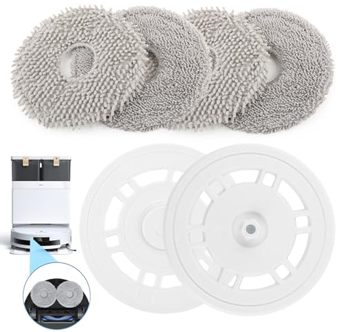 RongZy Wischtücher mit Ersatzhalterung für Ecovacs Deebot T30S Combo/T30S Combo Complete Wischmopp Mop für Ecovacs Deebot T50 Pro Omni/ N30 Pro Omni/T30 Pro Omni/T50/T30/N30 Omni/T50 Max Pro Omni xx