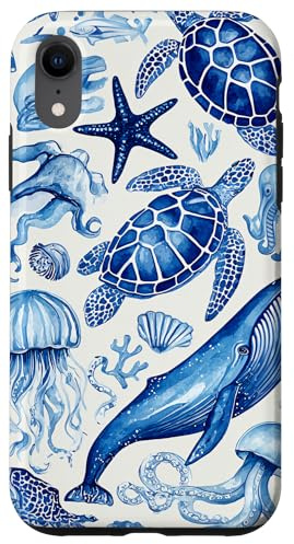 Sea Turtle, Coral Reef, Ocean & Sea, Marine Animal, Whale Case for iPhone XR