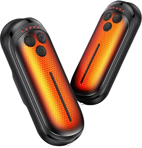 Rechargeable Hand Warmers 2 Pack, 6000mAh Electric Hand Warmer Rechargeable, 2 in 1 Portable Hand Warmers with AI Smart Chips, Outdoor, Hunting, Camping for Family for Christmas