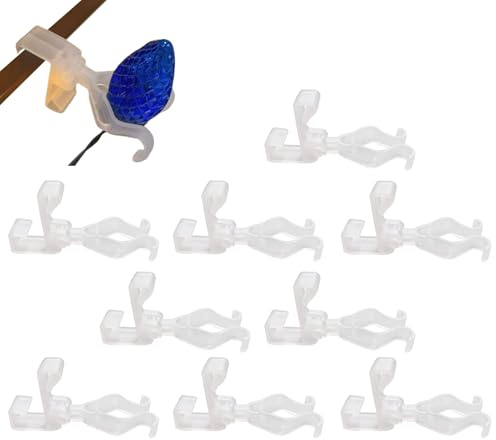 Crochets de gouttière pour lumières extérieures | Guirlande lumineuse de Noël d'extérieur – Organisateur de cordon pour toit d'Halloween, terrasse, porche, de briques, guirlandes, bardeaux