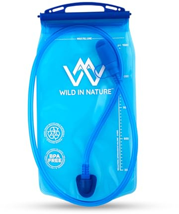 Wild In Nature® Hydration Water Bladder – 1L, 1.5L, 2L Sizes | BPA-Free, Leakproof Water Reservoir for Running, Hiking, Cycling & Camping (1.5L)