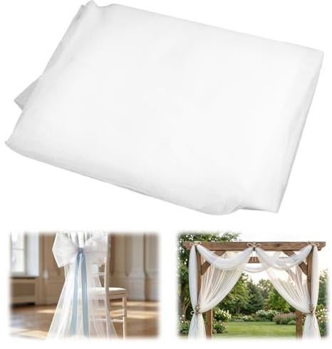 160×300 cm Tüllstoff Tüll Weiß Organza Stoffe, Weißer Tüllstoff Meterware