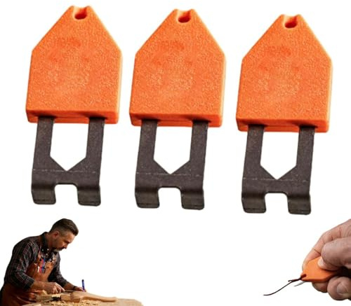 Rope Anchor Hook, A Truly Unique End Hook, Portable Chalk Line Anchor Tool, Carpentry Tools for Straight Line, One-Handed Operation Design for Home Renovation Projects (3pcs)