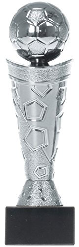 Pokal Fußball Nizza Silber PVC Trophäe Figur 18cm hoch