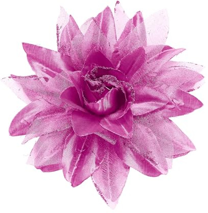 W WIDMANN MILANO Party Fashion 04129 - Haarspange mit Rose und Glitter, Rosa, Haarclip, Haarschmuck, Every Night Party Fashion, Karneval, Mottoparty