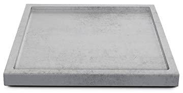 Vladon Dekoschale Maya, Made in Germany, moderne Dekorationsschale eckig, Beton Oxid-Optik (20 x 1,8 x 20 cm)