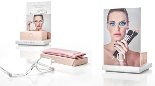 Gafas de Maquillaje by NORDIC VISION | Gafas Para Maquillarse con Lente Abatible | Gafas Para Ayudarte con el Maquillaje con Funda Elegante Gratuita | Varias Dioptrías (2.50)